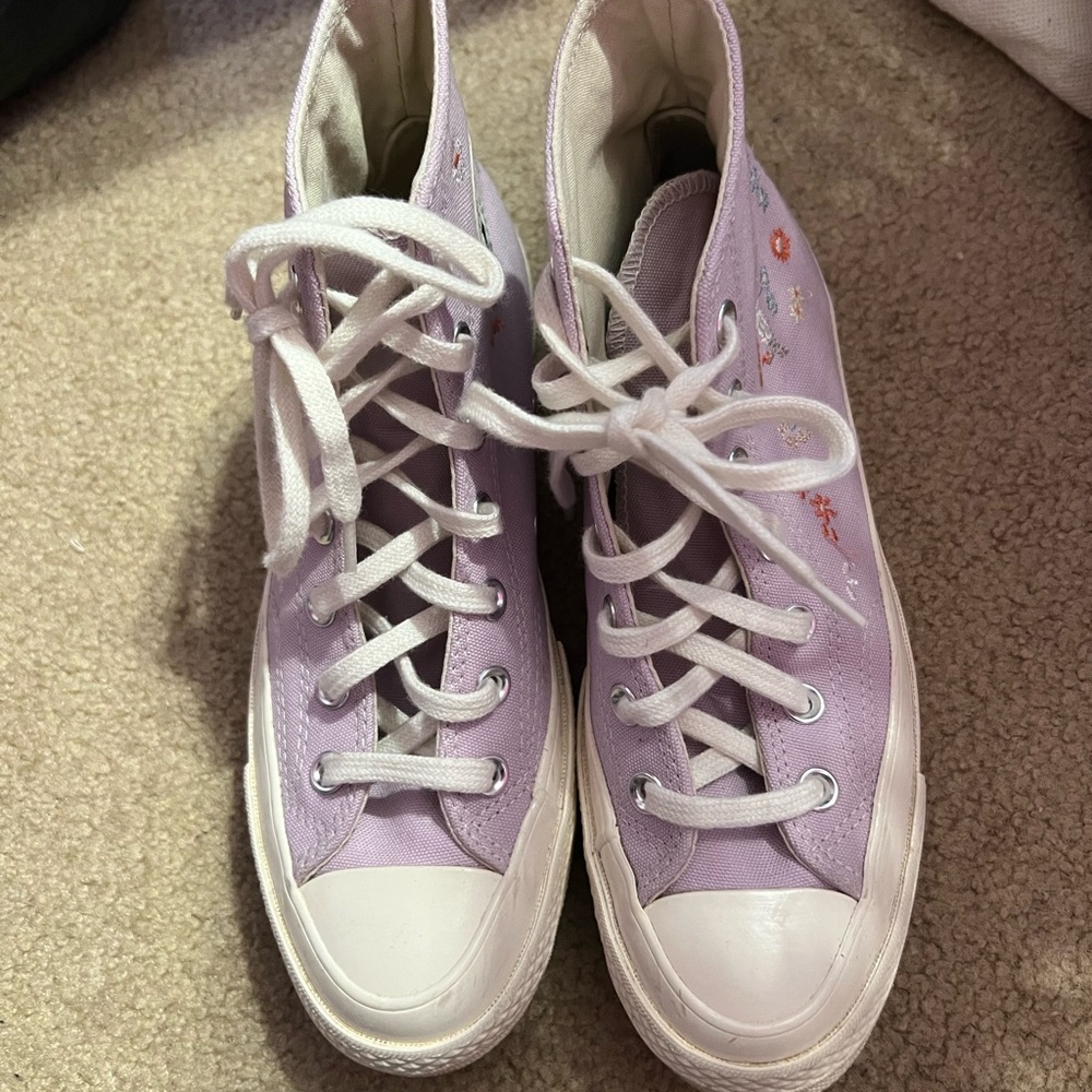 Women's Chuck 70 High ‘Embroidered Floral Print - Pale
Amethyst'